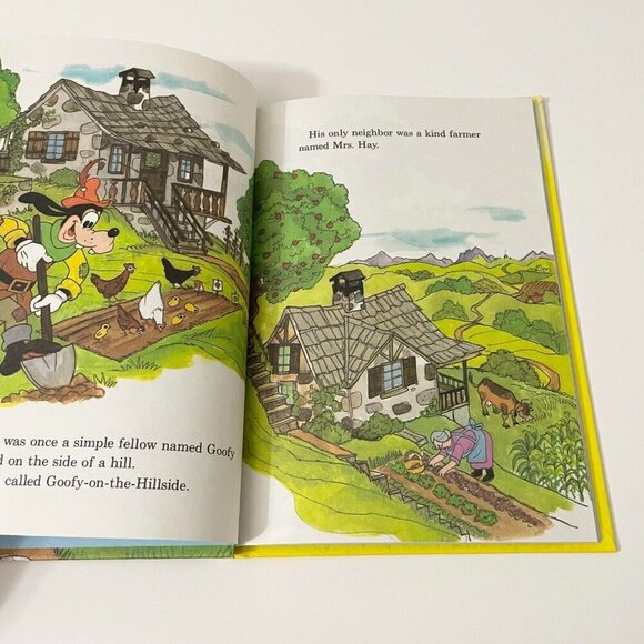 Vtg 1982 Walt Disney Productions Presents Goofy On The Hillside Disney Book - Picture 14 of 16